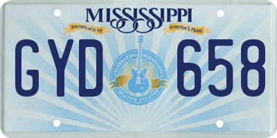 MS license plate GYD658