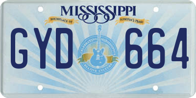 MS license plate GYD664