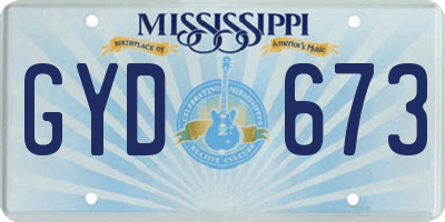 MS license plate GYD673