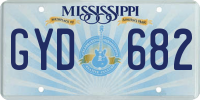 MS license plate GYD682