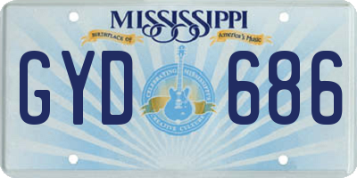 MS license plate GYD686