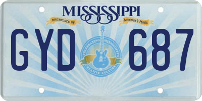 MS license plate GYD687