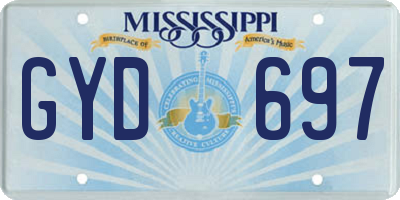 MS license plate GYD697