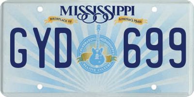 MS license plate GYD699