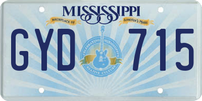MS license plate GYD715