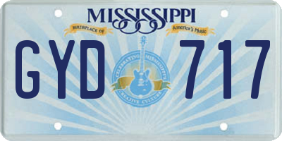 MS license plate GYD717