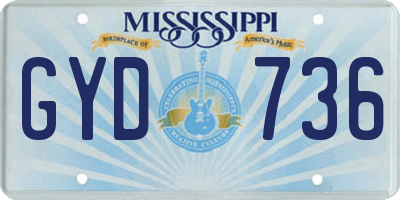 MS license plate GYD736
