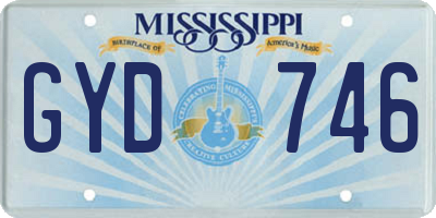 MS license plate GYD746