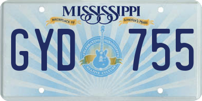 MS license plate GYD755