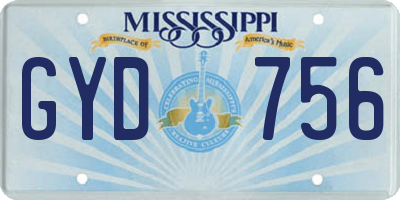 MS license plate GYD756