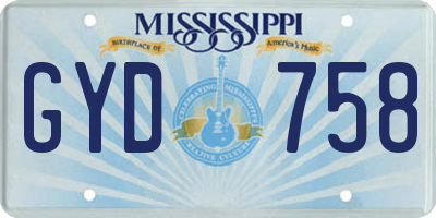 MS license plate GYD758
