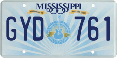 MS license plate GYD761