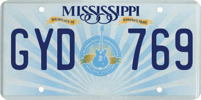 MS license plate GYD769