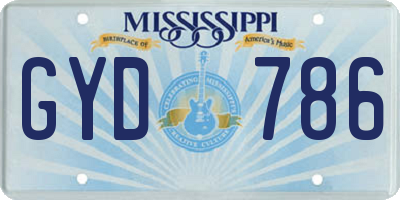 MS license plate GYD786