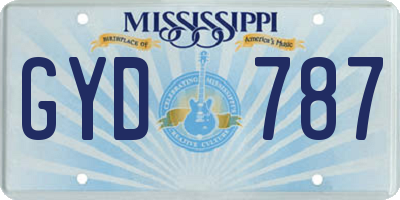 MS license plate GYD787