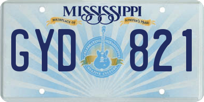 MS license plate GYD821