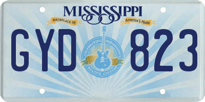 MS license plate GYD823
