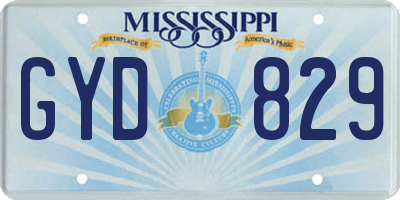 MS license plate GYD829