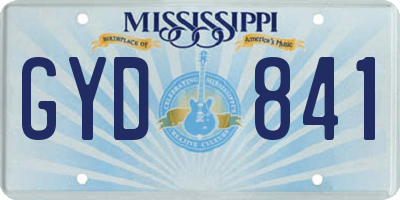 MS license plate GYD841