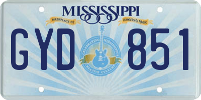 MS license plate GYD851