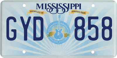 MS license plate GYD858