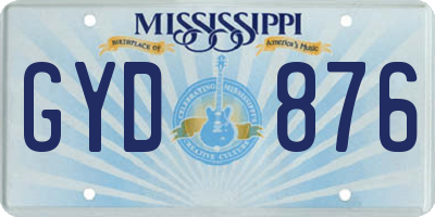 MS license plate GYD876