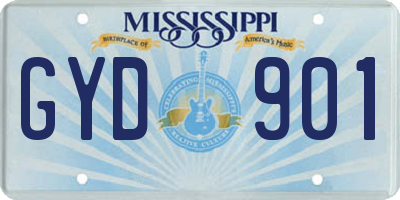 MS license plate GYD901