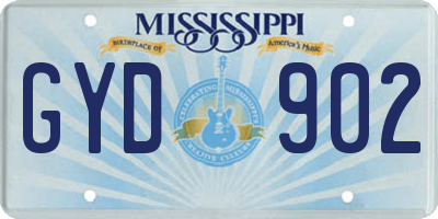MS license plate GYD902