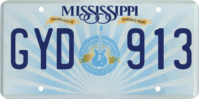MS license plate GYD913