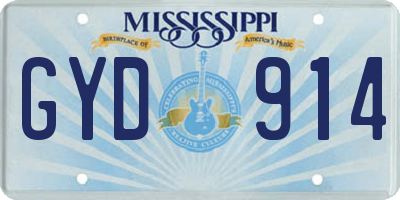 MS license plate GYD914