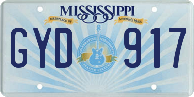 MS license plate GYD917