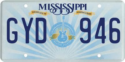 MS license plate GYD946