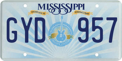 MS license plate GYD957