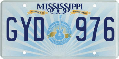 MS license plate GYD976