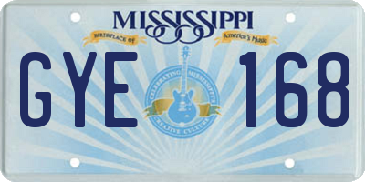 MS license plate GYE168