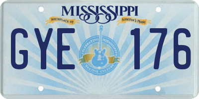 MS license plate GYE176