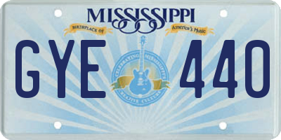 MS license plate GYE440