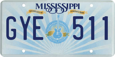 MS license plate GYE511
