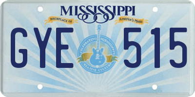 MS license plate GYE515