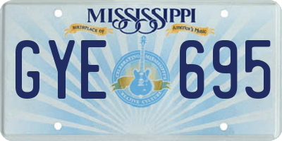MS license plate GYE695
