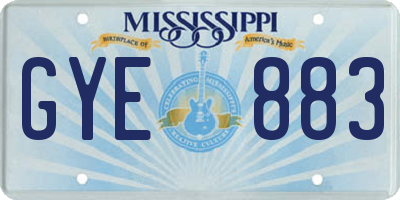 MS license plate GYE883