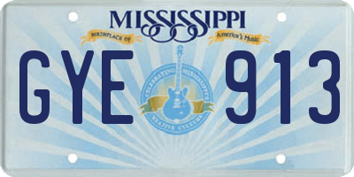 MS license plate GYE913
