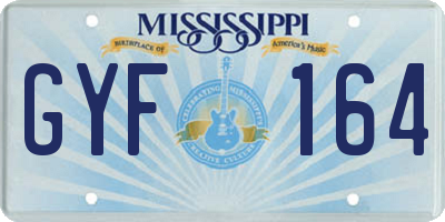MS license plate GYF164