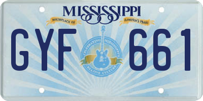 MS license plate GYF661