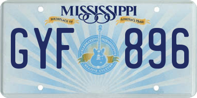 MS license plate GYF896