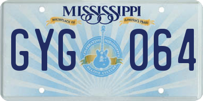 MS license plate GYG064