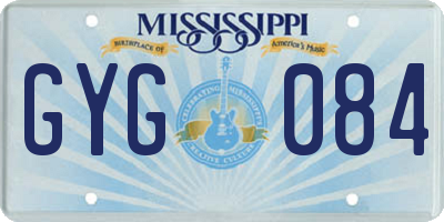 MS license plate GYG084