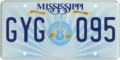 MS license plate GYG095