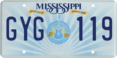 MS license plate GYG119