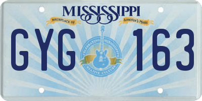 MS license plate GYG163